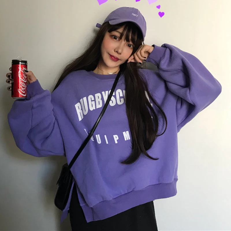 2 цвета Mihoshop Ulzzang Корейская женская модная одежда Харадзюку С буквенным принтом