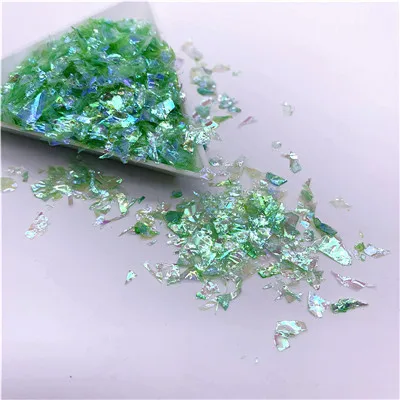 AB Dark Green 20 г/упак. неровные бумажные Блестки для ногтей своими руками, цветные блестки для ногтей, блестки для 3D дизайна ногтей, украшения - Цвет: AB Dark Green