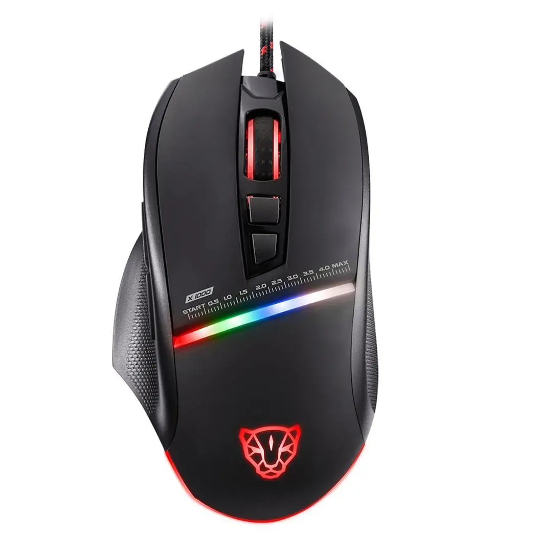 MOTOSPEED V10 E sports игровая проводная мышь индивидуальное Программирование 1x с дышащей