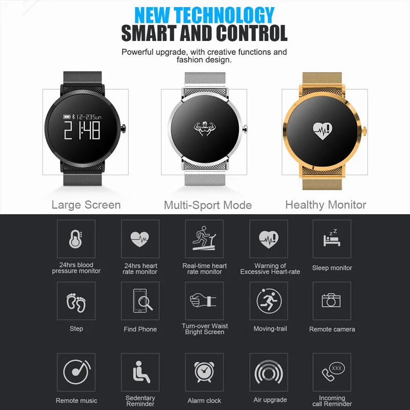 XGODY CV08 Bluetooth Смарт часы фитнес браслет iOS Android подключение Шагомер монитор