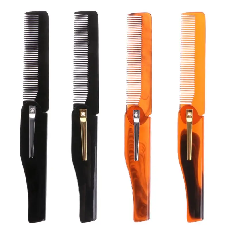 Ot модная Мужская Женская Ручная работа складной карманный зажим для волос Усы