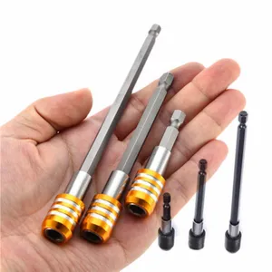 Новый 6 шт. 14 дюйма 6,35 мм шестигранным хвостовиком Магнитная отвертка бит держатель C-RV удлинитель адаптер Набор сверло для винты, гайки