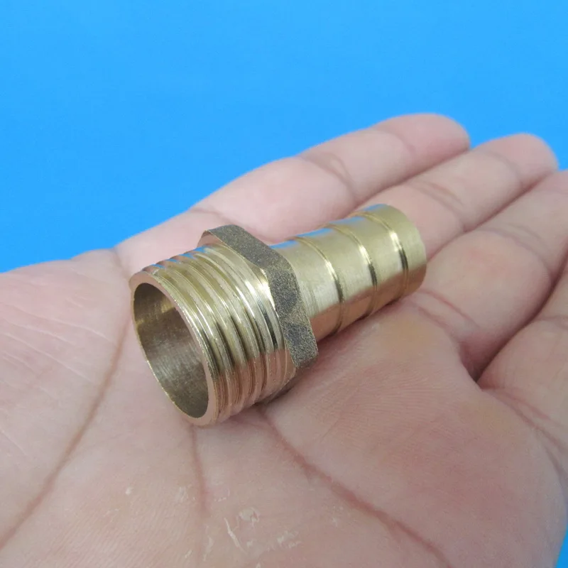 14 мм шланг колючий хвост до 1/2 &quotPT BSP наружная резьба прямой латунный соединитель