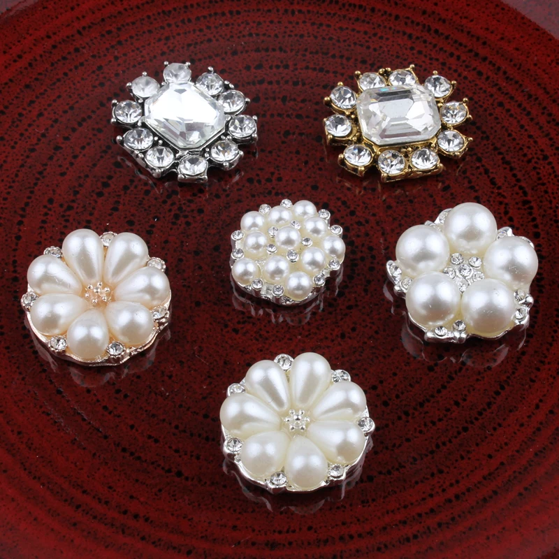 10 шт. декоративные пуговицы с жемчугом|rhinestone buttons|flower rhinestone buttonsdecorative buttons |