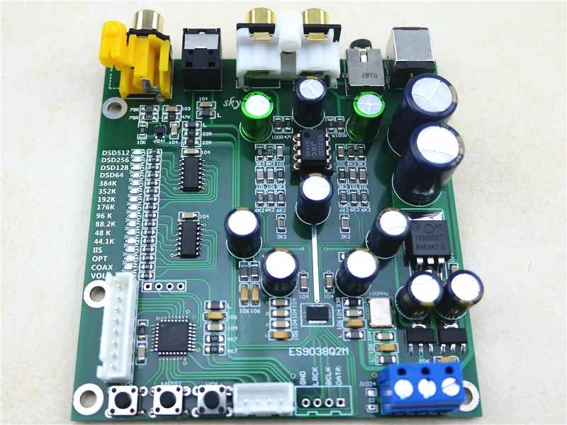 ES9038 Q2M DAC Декодер платы IIS DSD волоконно коаксиальный вход 384k|Запчасти для