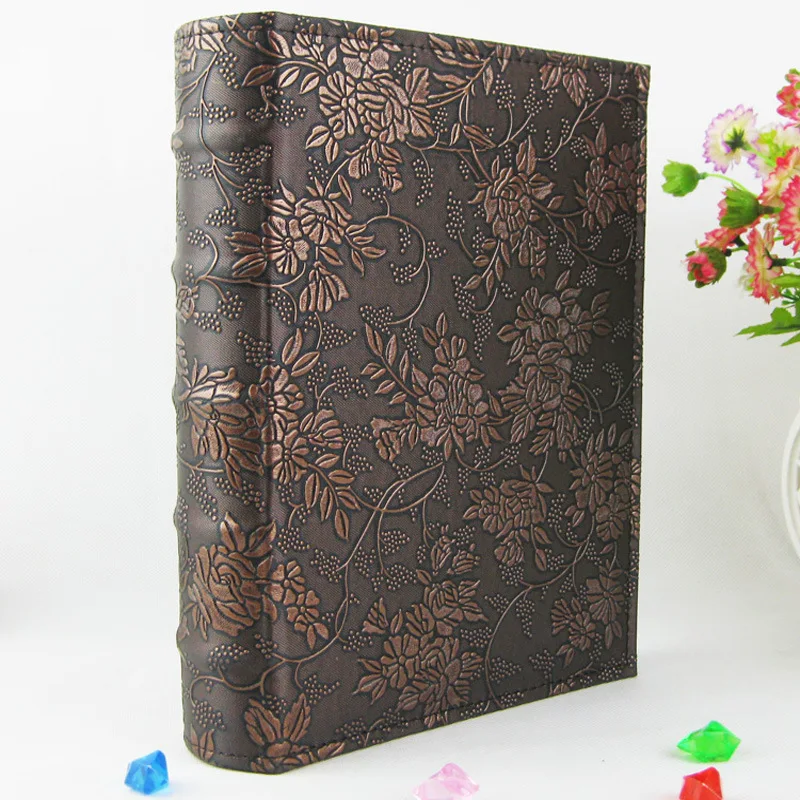 

Europe Flower Pu Leather Vintage Photo Album for 200 Photos of 6 Inch 4D Family /Wedding / Graduation /birthday Gift Photo Album