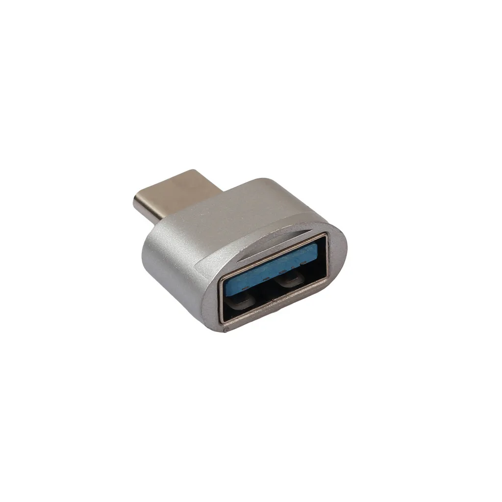 Silver USB C type C к USB OTG мини адаптер 2,0 конвертер высокоскоростной USB 2,0 Сертифицированный адаптер для samsung HUAWEI Macbook Y20 - Цвет: Silver