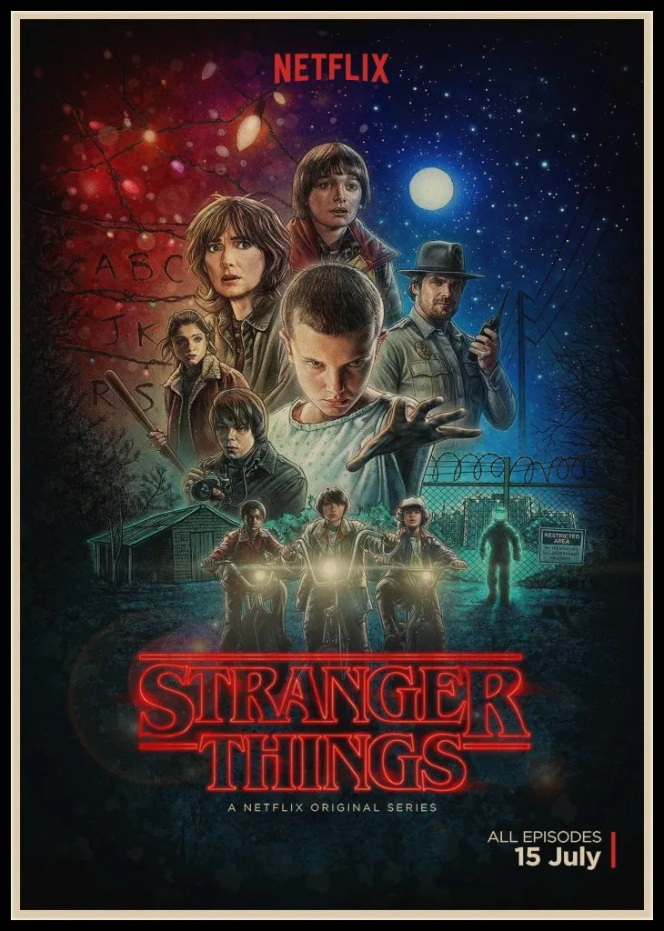 Stranger Things Poster Wall Painting Art kraft paper Print Paintings Living Room Sticker Home Decoration A6 | Дом и сад