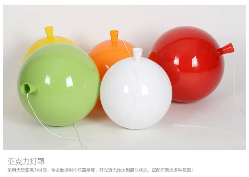 

Modern kid's 6 colors balloon Ceiling Lamp Cute Cartoon Children's room Ceiling Lights Baby Room Suspension Fixtures Art Glass