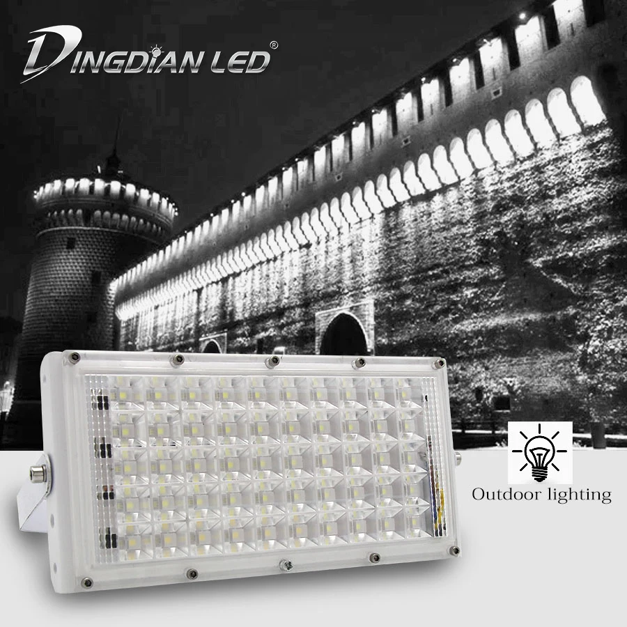 DINGDIAN светодиодный 50 Вт прожекторы AC165-260V наружные огни ультра яркий прожектор светодиодный проектор строительство уличная садовая лампа