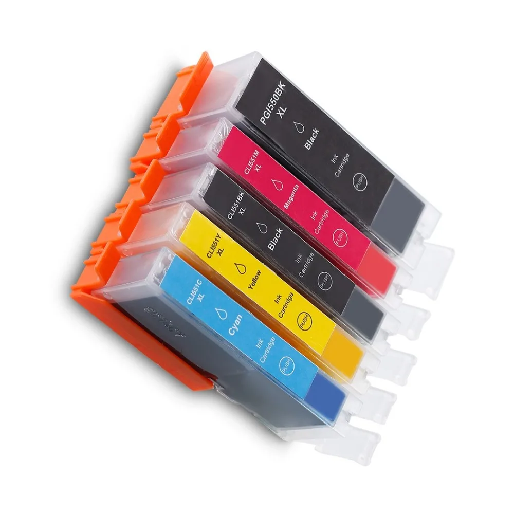 5 шт. картриджи для Canon PIXMA IP7250 IP8750 IX6850 MG5450 MG6350 MG7150 MX725 MX925 с чипом|Чернильные