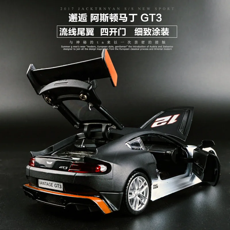 1:32 литья под давлением сплава модели автомобиля игрушки для Aston Martin GT3 с отступить
