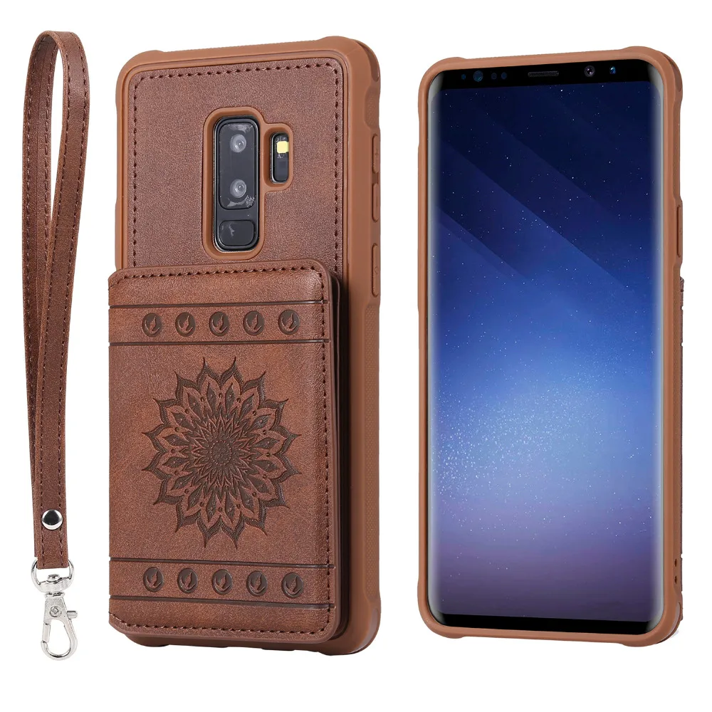 Чехол для samsung galaxy S8 S9 plus S8plus S9plus роскошный чехол кошелек из искусственной кожи с