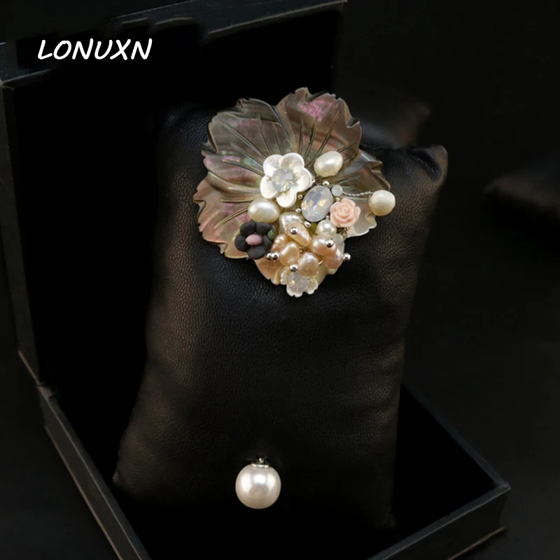 Полупрозрачная Высококачественная Брошь для женщин 2017 с натуральным