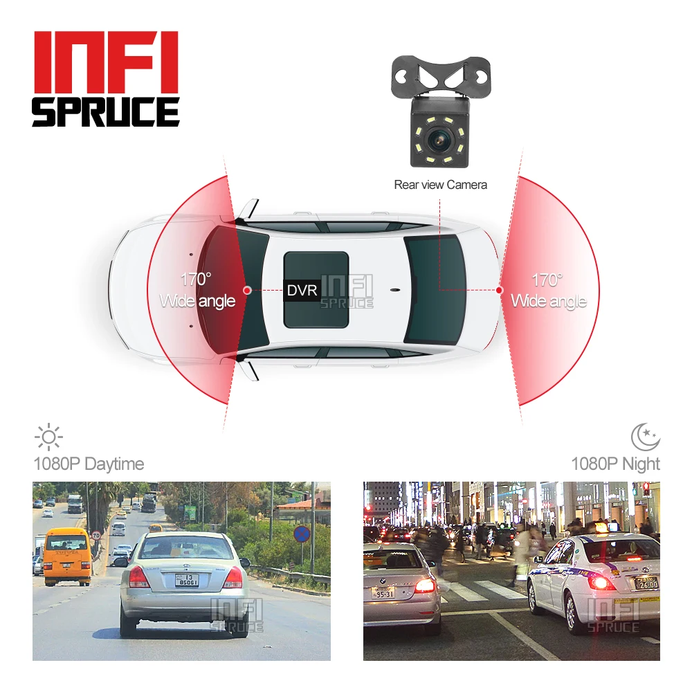Автомобильный видеорегистратор автомобильная камера мини WiFi dvr 1080 P FHD ночное
