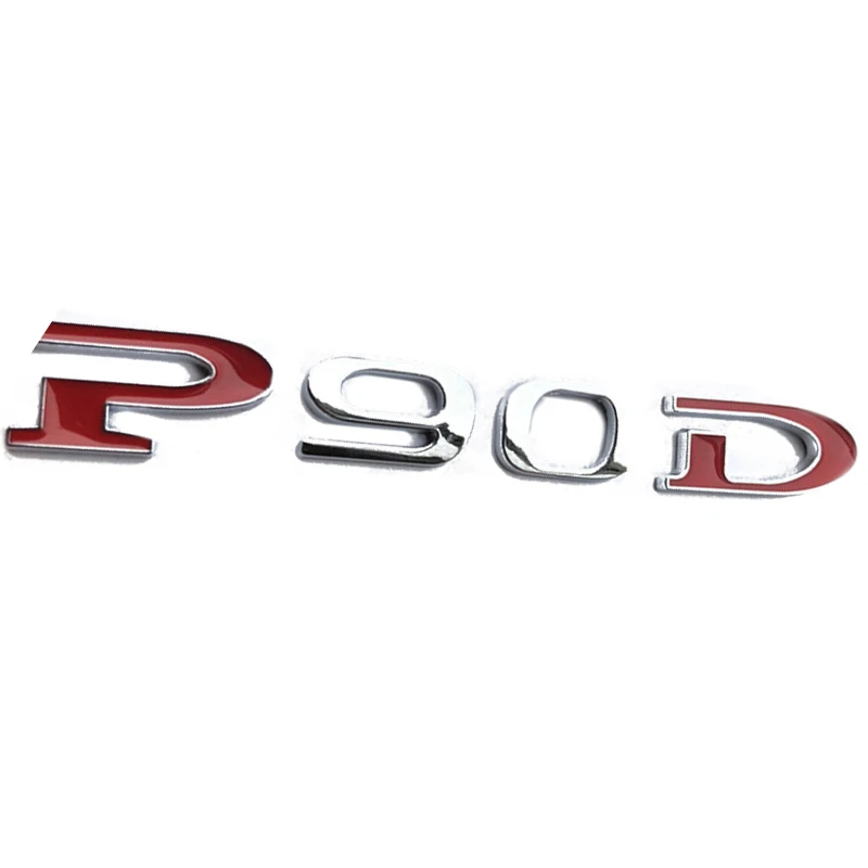 Хромированная эмблема наклейки с цитатами набор P100D PD 60 75 85 90 100 значок P90D декоративная переводная картинка цифры Автомобильная наклейка для Tesla модель S модель X