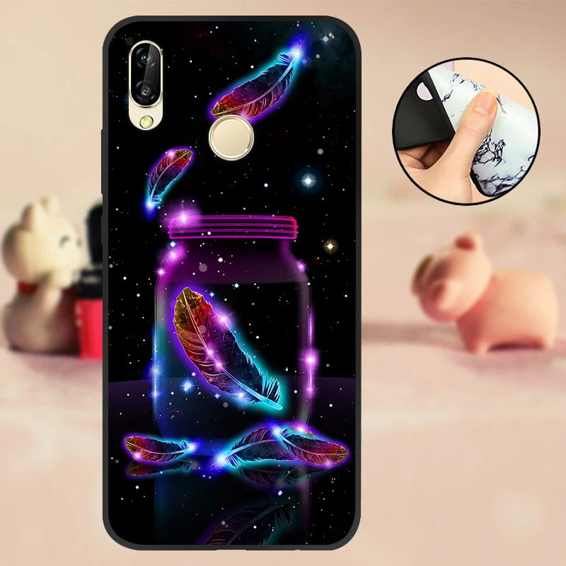 Чехол для Huawei NOVA 3 черный чехол 3i задняя крышка из ТПУ i силиконовый мягкий P Smart Plus