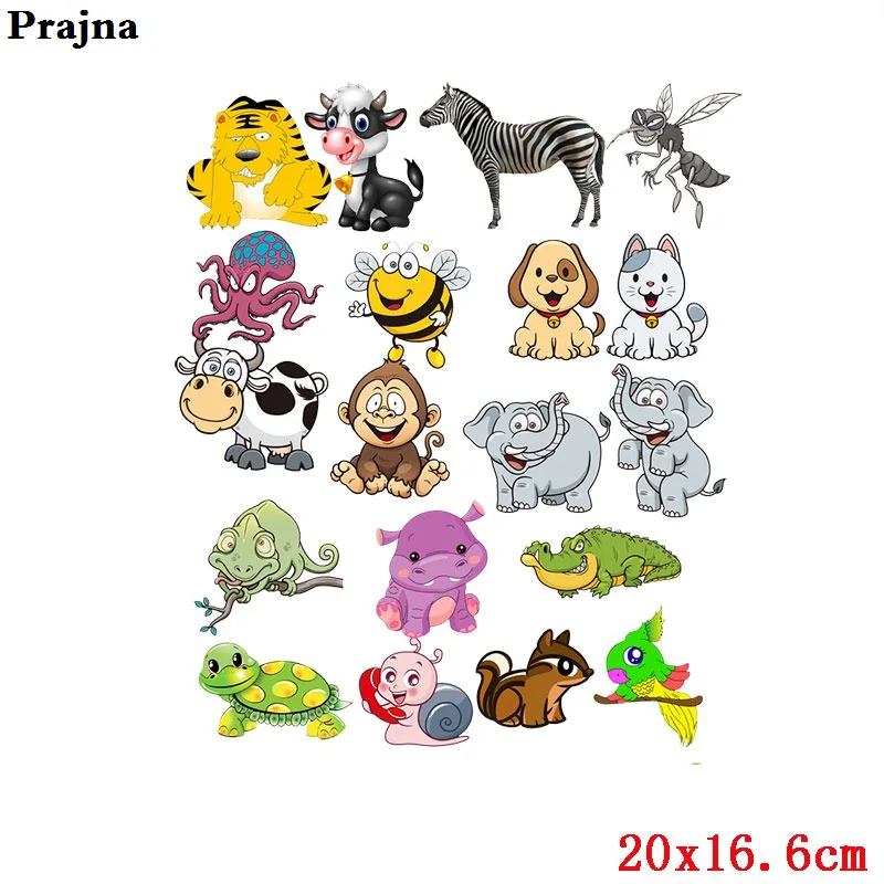 Черный никель Prajna милые наклейки с животными на одежду нашивка единорога Собака Кошка рок теплопередача патчи для одежды DIY Футболка полосы тепловые - Цвет: Черный никель