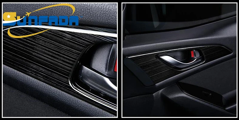 SUNFADA 2 Pcs Stainless Steel Inner Door Handle Decoration Trim Car-covers For MAZDA 3 AXELA Sedan/Hatchback 2017 Car Styling | Автомобили