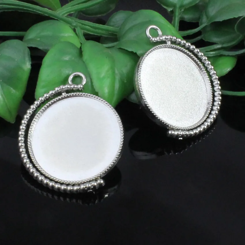 Подходит для 25 мм вращающейся круглой подвесной лоток камеи/стекла/кабошона