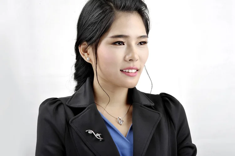 Женская Брошь из стерлингового серебра 925 пробы с цветами Ослепительная брошь