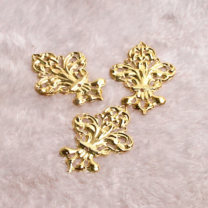20 шт. металлические коннекторы для украшений 35 х50 мм|flower connector|gold filigreediy accessories |