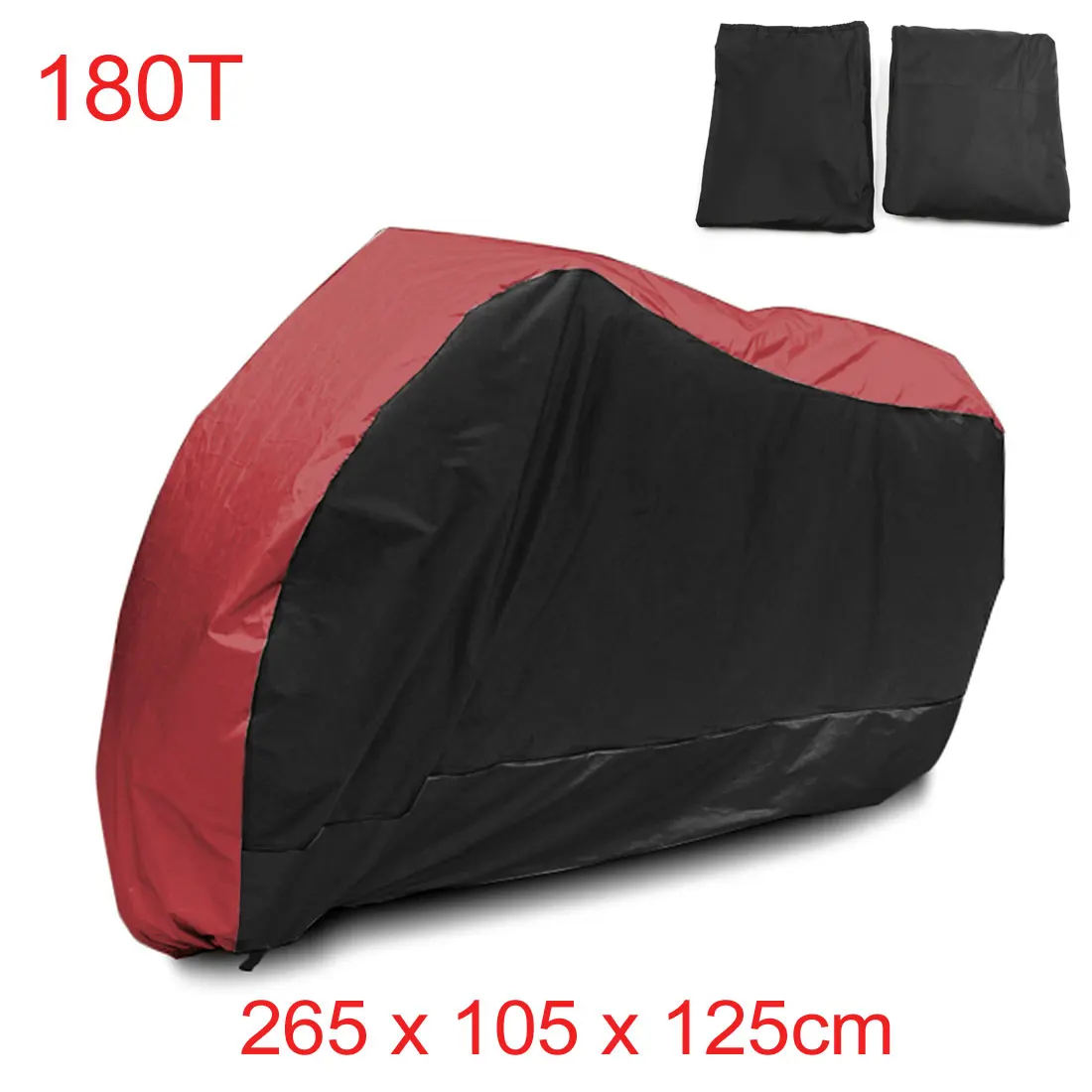 Red Black XXL SIZE Uxcell мотоциклетная крышка универсальная уличная УФ-защита для скутера Водонепроницаемая велосипедная дождевая Пылезащитная Крышка для Yamaha Suzuki и т. Д - Цвет: Red Black XXL SIZE