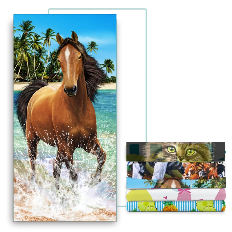 3D животное модное банное полотенце с принтом ванная комната микрофибра домашнее