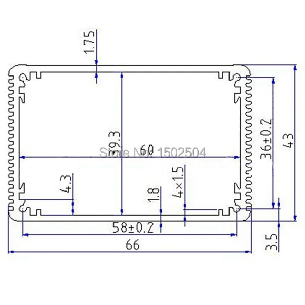 Абсолютно новый алюминиевый корпус pcb project box Черный 43*66*100 мм DIY электронный |