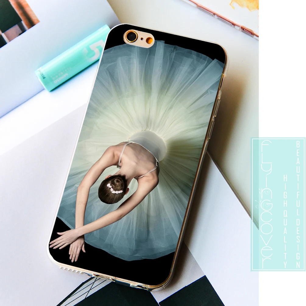 Coque balerina Ballet Dance прозрачные мягкие силиконовые чехлы для телефонов iPhone XS Max XR X 7 8 6 S