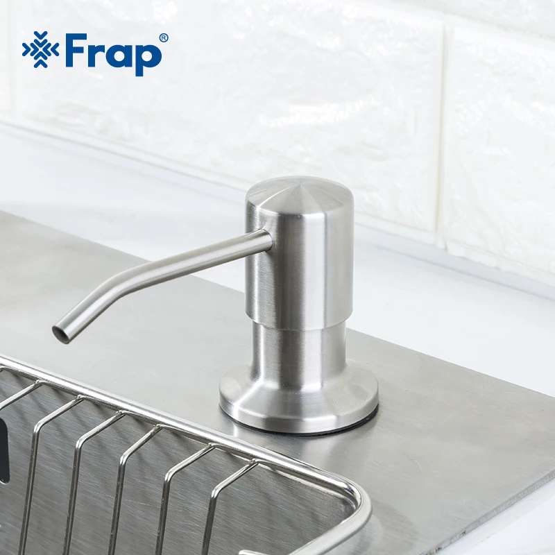 

Frap Kitchen Soap Dispenser Stainless Steel Hand Sanitizer Sink Liquid Soap 500ml Detergent Dispenser Pump Storage Holder Bottle