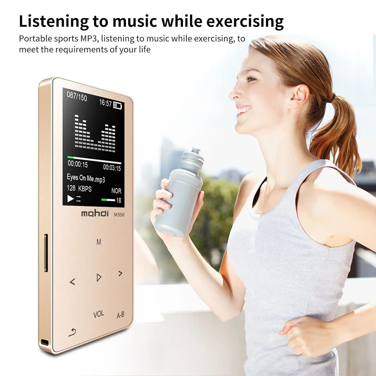 Top Deals New Metal Bluetooth Sport MP3 Player Portable Audio 8GB with Built-in Speaker FM Radio APE Flac Music | Электроника