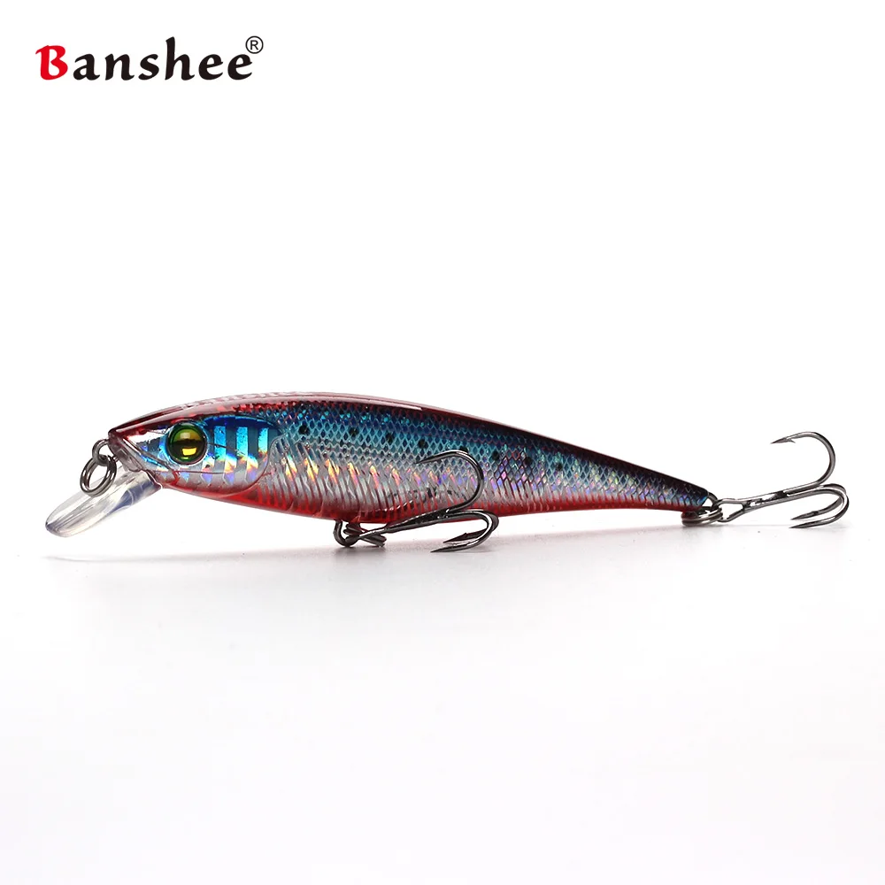 Banshee 90 мм 10 г Jerkbait подвесный Воблер для щуки искусственная наживка Black Minnow