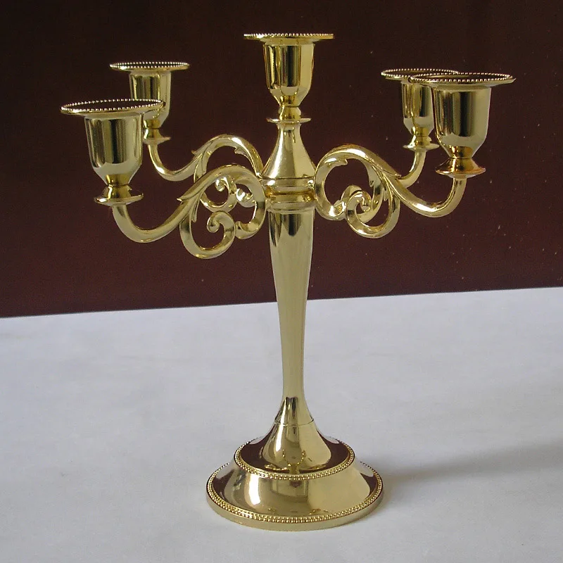 H26cm H27cm серебристый золотой Металлический Подсвечник подсвечники для свадебной вечеринки украшение