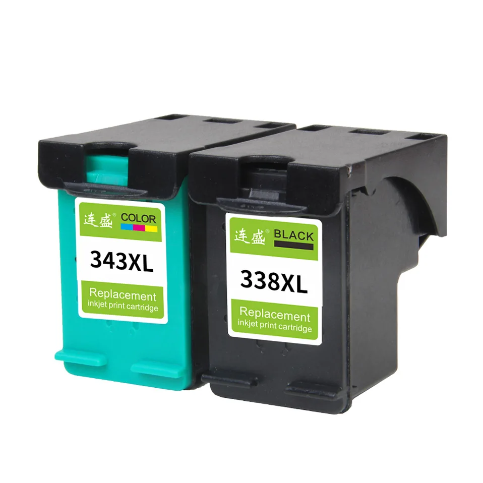 2 шт. 338 343 XL переработанный чернильный картридж 338XL 343XL совместимый для hp с