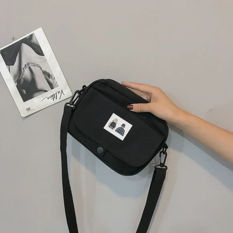 2019 летние новые модные Мультяшные холщовые сумки мессенджеры для женщин женские