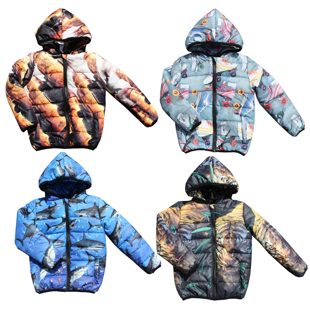 Детское теплое пальто для мальчиков и девочек модная осенне-зимняя куртка с
