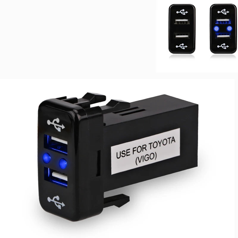 Car 12v USB Charger Port Socket Interface For Toyota Adapter Cigarette Lighter VIGO | Автомобили и мотоциклы