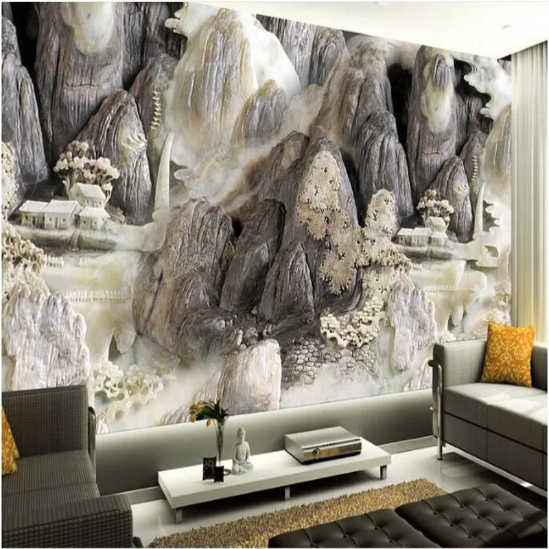 Wellyu индивидуальные Крупногабаритные фрески Нефритовая резьба китайская фреска