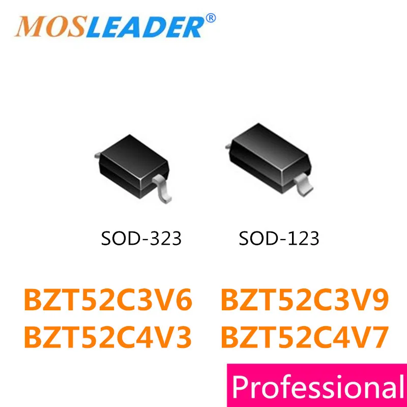 

Mosleader 3000PCS SOD323 SOD123 3V6 3V9 4V3 4V7 3.6V 3.9V 4.3V 4.7V BZT52C3V6 BZT52C3V9 BZT52C4V3 BZT52C4V7 0805 1206 Chinese