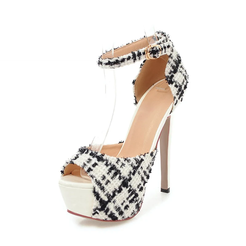 Женские босоножки на очень высоком каблуке с открытым носком|platform sandals|heel sandalsfashion
