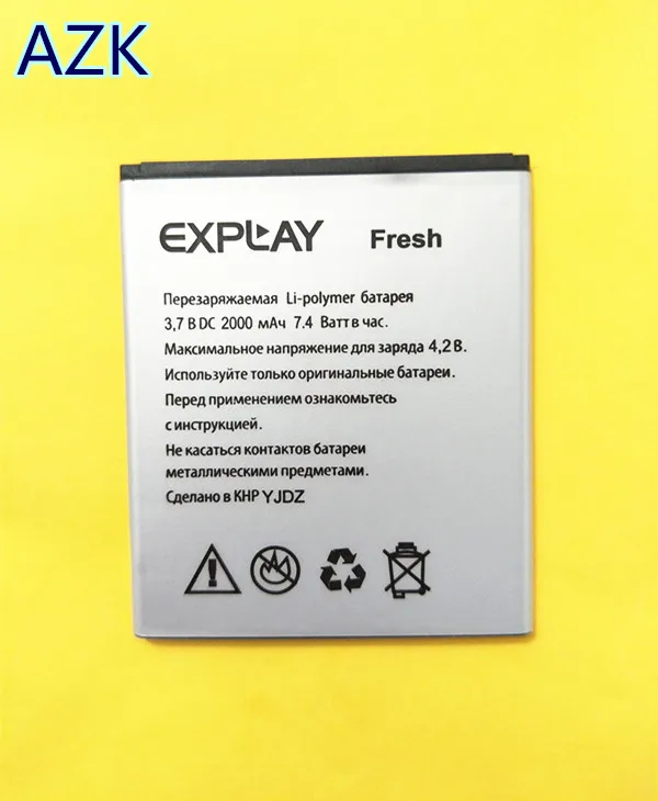 AZK Новый 2000 мАч Высококачественный аккумулятор для Explay Fresh мобильный телефон
