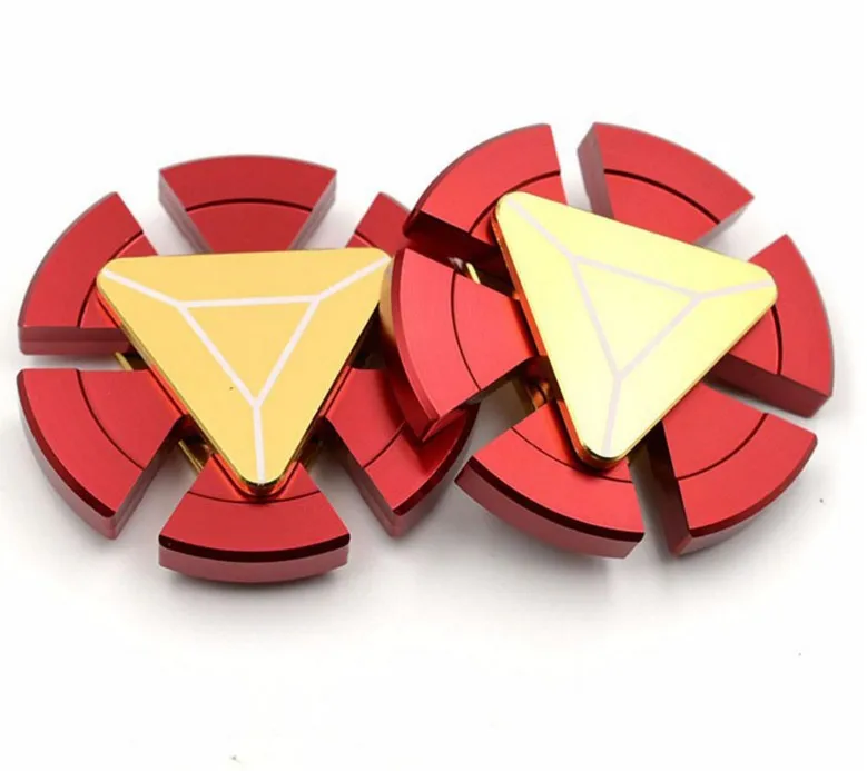 Ручной Спиннер Железный человек EDC Tri Spinner Игрушки непоседы металлический красный