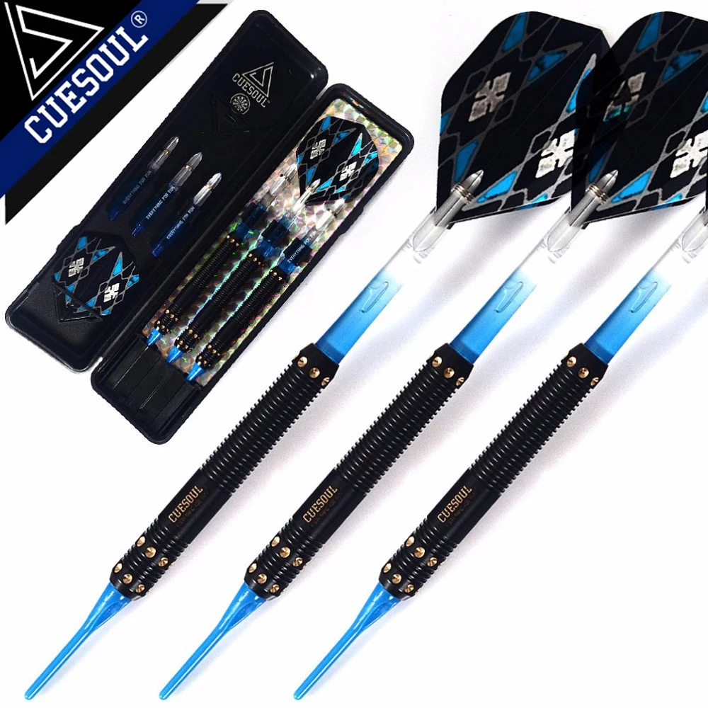 aliexpress.com - Nice Gift CUESOUL Professional Electronic Soft Tip Darts With Unique Dart Flights Blue PC Dart Shaft