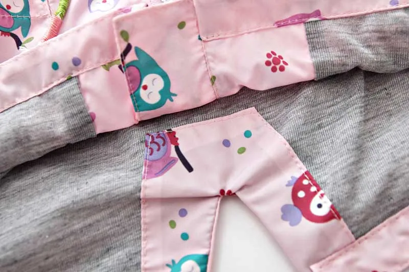 3-7T Baby Girls Jackets Hooded Windproof Kid's Clothing Cartoon Pattern Coats 2018 Spring Children Outerwear &amp | Детская одежда