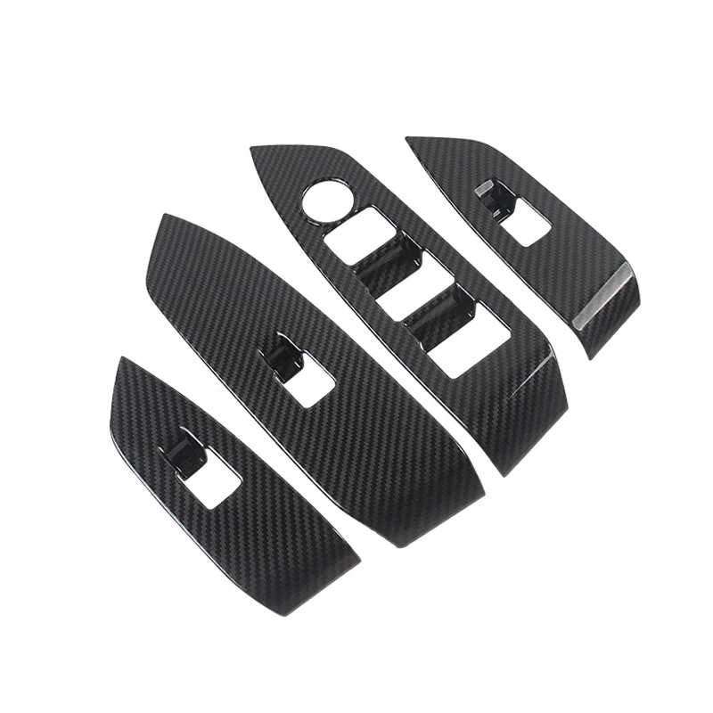 

ABS Carbon fibre For MAZDA CX-5 CX5 2nd Generation 2017 2018 LHD Inner Door Window glass Lift Control Switch Panel Accessories