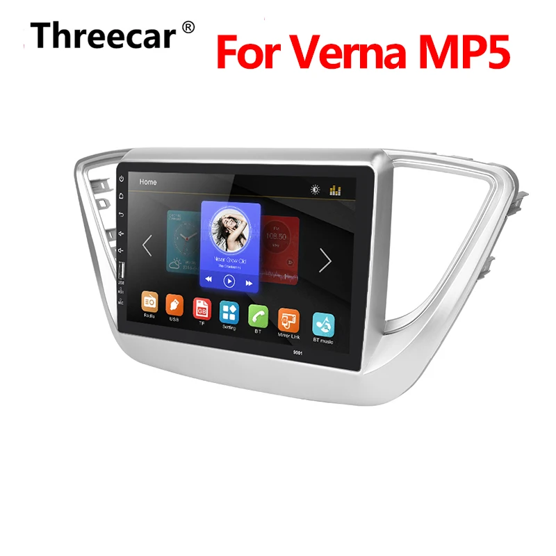 only radio 9 дюймов 2 din MP5 радио для hyundai Verna Solaris Accent Зеркало Ссылка без Android автомобильный Радио Мультимедиа Видео плеер 2DIN - Цвет: only radio