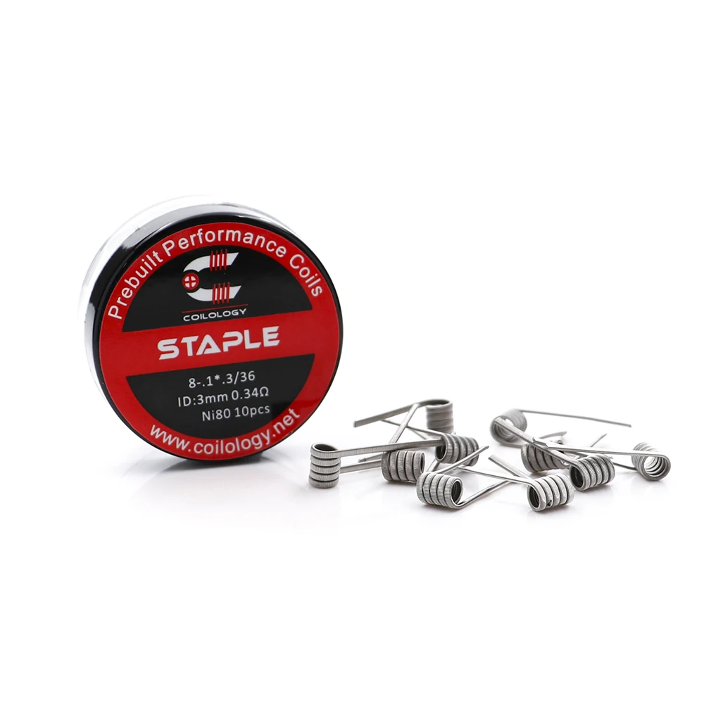 Новейшая катушка Coilology Staple NI80 для RDA RBA Ремонтопригодный распылитель 10 шт.
