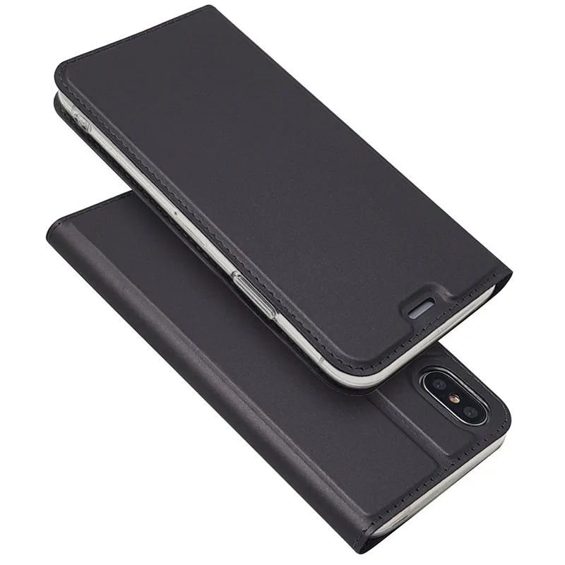 Черный Кожаный флип-чехол PDGB для Xiaomi mi 9 8 SE A2 Lite F1 Red mi 4X5 Plus 5A 6A S2 Note 4 6 7 Pro, роскошный чехол-книжка - Цвет: Черный