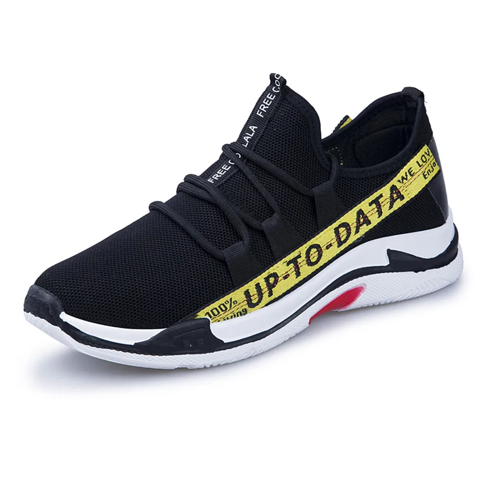 2018 New Causal Shoes Men Lace-up Air Sneakers Fashion High Top Flat Black Quality Hard-wearing Antiskid Man | Обувь